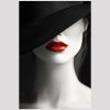 vierkant_25219-BlackHatRedLips 25219-BlackHatRedLips