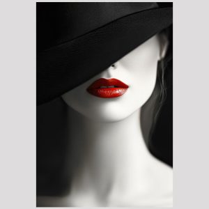 vierkant_25219-BlackHatRedLips 25219-BlackHatRedLips