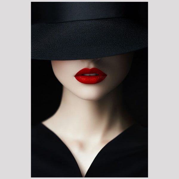 vierkant_25223-BlackHatRedLips 25223-BlackHatRedLips
